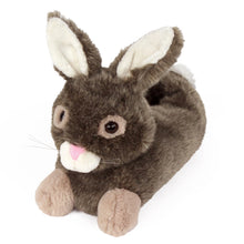 Load image into Gallery viewer, Everberry Brown Bunny Rabbit Slippers 3/4 View