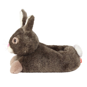 Everberry Brown Bunny Rabbit Slippers Side View
