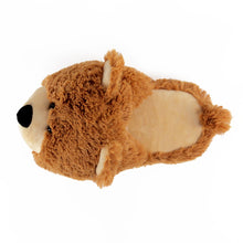 Load image into Gallery viewer, Everberry Fuzzy Bear Slippers Top View