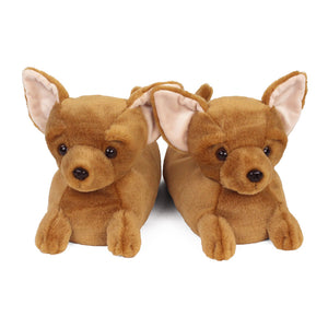 Everberry Chihuahua Slippers Front View of Pair
