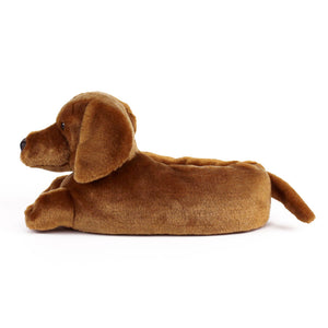 Everberry Dachshund Slippers Side View