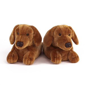 Everberry Dachshund Slippers Front View of Pair