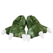 Load image into Gallery viewer, Everberry Dinosaur Feet Slippers with Sound Front View of Pair