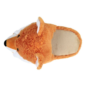 Everberry Fuzzy Fox Slippers Top View