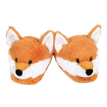 Load image into Gallery viewer, Everberry Fuzzy Fox Slippers Front View of Pair