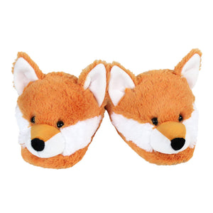 Everberry Fuzzy Fox Slippers Front View of Pair