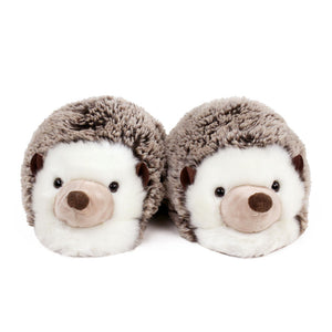 Everberry Fuzzy Hedgehog Slippers Front View of Pair