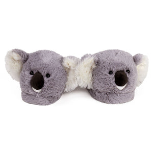 Everberry Fuzzy Koala Slippers Front View of Pair