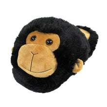 Load image into Gallery viewer, Everberry Fuzzy Monkey Slippers 3/4 View