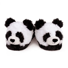 Load image into Gallery viewer, Everberry Fuzzy Panda Slippers Front View of Pair