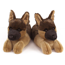 Load image into Gallery viewer, German Shepherd Slippers Front View of Pair