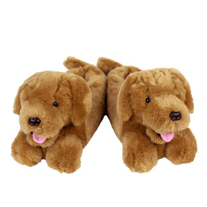 Everberry Golden Retriever Slippers Front View of Pair