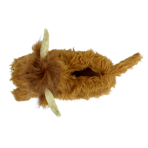 Everberry Highland Cattle Slippers Top View