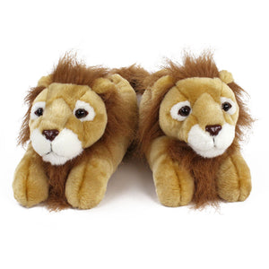 Everberry Lion Slippers Front View of Pair