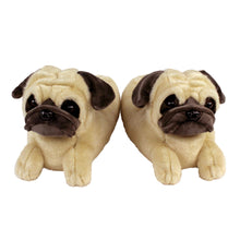 Load image into Gallery viewer, Everberry Pug Slippers Front View of Pair