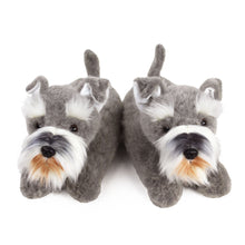 Load image into Gallery viewer, Everberry Schnauzer Slippers Front View of Pair